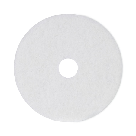 Boardwalk Polishing Floor Pads, 18" Diameter, White, PK5 BWK4018WHI